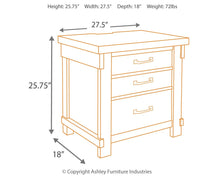 Load image into Gallery viewer, Lakeleigh - Brown - Three Drawer Night Stand