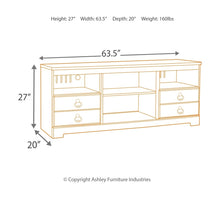 Load image into Gallery viewer, Willowton - Whitewash - 4 Pc. - Entertainment Center - 64" TV Stand with Fireplace Option