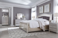 Load image into Gallery viewer, Coralayne - Silver - 5 Pc. - Dresser, Mirror, King Panel Bed