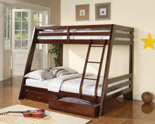 Load image into Gallery viewer, Hawkins Bunk Bed - Hawkins 2-drawer Twin Over Full Bunk Bed Medium Brown