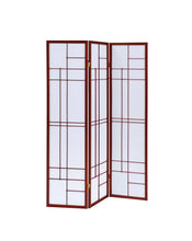 Load image into Gallery viewer, White - 3-panel Folding Floor Screen White And Cherry