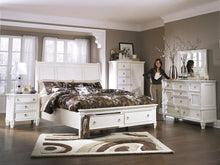 Load image into Gallery viewer, Prentice - White - 6 Pc. - Dresser, Mirror, Chest, King Sleigh Bed with 2 Storage Drawers