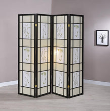 Load image into Gallery viewer, Floral - 4-panel Floral Print Folding Screen Multi-color