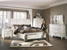 Load image into Gallery viewer, Prentice - White - 6 Pc. - Dresser, Mirror, Chest, King Sleigh Bed with 2 Storage Drawers