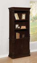 Load image into Gallery viewer, Tucker Collection - 3-tier Bookcase With Storage Base Rich Brown