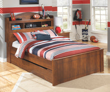 Load image into Gallery viewer, Barchan - Medium Brown - Full Bookcase Bed with Trundle