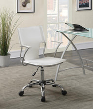 Load image into Gallery viewer, Home Office : Chairs - White - Adjustable Height Office Chair White And Chrome