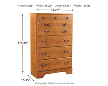 Load image into Gallery viewer, Bittersweet - Light Brown - Five Drawer Chest