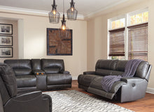 Load image into Gallery viewer, McCaskill - Gray - 3 Pc. - 2 Seat Reclining Power Sofa, Double Reclining Power Loveseat with Console, Wide Seat Power Recliner