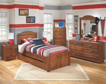 Load image into Gallery viewer, Barchan - Medium Brown - Twin Panel Bed with Trundle
