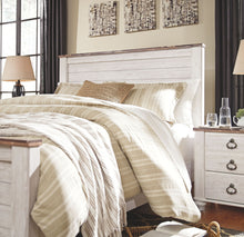 Load image into Gallery viewer, Willowton - Whitewash - Queen/Full Panel Headboard