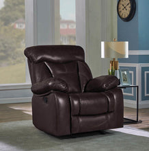 Load image into Gallery viewer, Zimmerman Motion Collection - Dark Brown - Zimmerman Pillow Top Arm Glider Recliner Dark Brown