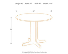 Load image into Gallery viewer, Stuman - Medium Brown - Round DRM Drop Leaf Table