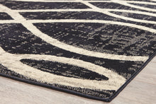Load image into Gallery viewer, Avi - Black/Cream/Gray - Large Rug