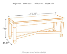 Load image into Gallery viewer, Bolanburg - Two-tone - Large UPH Dining Room Bench