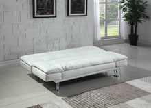 Load image into Gallery viewer, Dilleston Collection - White - Dilleston Tufted Back Upholstered Sofa Bed White