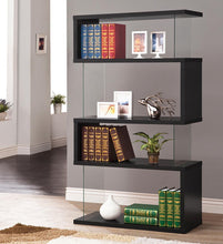 Load image into Gallery viewer, Home Office : Bookcases - 4-tier Bookcase Black And Clear