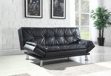 Load image into Gallery viewer, Dilleston Collection - Black - Dilleston Tufted Back Upholstered Sofa Bed Black
