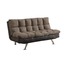 Load image into Gallery viewer, Living Room : Sofa Beds - Brown - Elise Biscuit Tufted Back Sofa Bed Brown