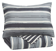 Load image into Gallery viewer, Merlin - Gray/Cream - Full Coverlet Set