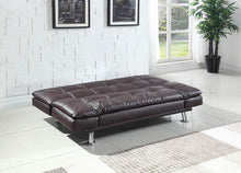 Load image into Gallery viewer, Dilleston Collection - Brown - Dilleston Tufted Back Upholstered Sofa Bed Brown