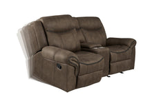 Load image into Gallery viewer, Sawyer Motion Collection - Macchiato - Sawyer Glider Loveseat With Console Macchiato
