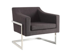 Load image into Gallery viewer, Accents : Chairs - Grey - Upholstered Accent Chair Chrome And Grey