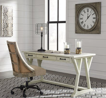 Load image into Gallery viewer, Jonileene - White/Gray - 4 Pc. - Large Leg Desk, Cabinet with Desk Hutch, Swivel Chair