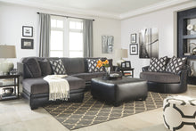 Load image into Gallery viewer, Kumasi - Smoke - 3 Pc. - Left Arm Facing Sofa, Right Arm Facing Corner Chaise Sectional, Mallacar Table Set