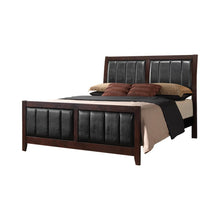 Load image into Gallery viewer, Carlton Collection - Black - Carlton Queen Upholstered Bed Cappuccino And Black