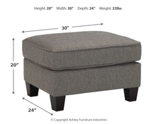 Load image into Gallery viewer, Brindon - Charcoal - Ottoman