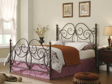 Load image into Gallery viewer, London Metal Bed - London Queen Metal Scroll Bed Dark Bronze