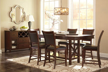 Load image into Gallery viewer, Collenburg - Dark Brown - 9 Pc. - Rectangular Dining Room Counter Extension Table, 8 Upholstered Barstools