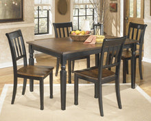 Load image into Gallery viewer, Owingsville - Black/Brown - 5 Pc. - Rectangular Dining Room Table, 4 Side Chairs