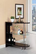 Load image into Gallery viewer, Bar Units: Contemporary - 3-tier Bar Table Glossy Black And Clear
