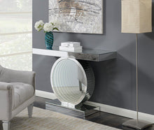 Load image into Gallery viewer, Rectangular Console Table With Circular Base Clear Mirror