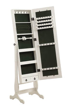 Load image into Gallery viewer, Jewelry Cheval Mirror With Drawers White