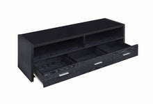 Load image into Gallery viewer, Living Room : Tv Consoles - 62" 3-drawer Tv Console Black Oak