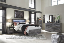 Load image into Gallery viewer, Baystorm - Gray - 6 Pc. - Dresser, Mirror, King Panel Bed with 2 Storage Drawers