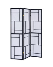 Load image into Gallery viewer, White - 3-panel Folding Floor Screen Black And White