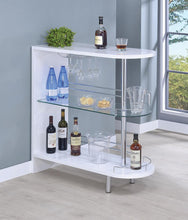 Load image into Gallery viewer, Bar Units: Contemporary - 3-tier Bar Table Glossy White And Clear