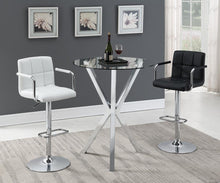 Load image into Gallery viewer, Rec Room/bar Stools: Height Adjustable - White - Adjustable Height Bar Stool White And Chrome