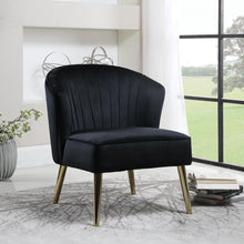 Load image into Gallery viewer, Black - Upholstered Accent Chair With Tapered Legs Black