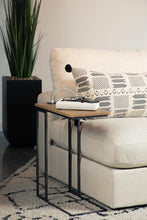 Load image into Gallery viewer, Snack Table With Power Outlet Gunmetal And Natural