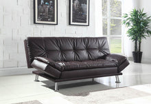 Load image into Gallery viewer, Dilleston Collection - Brown - Dilleston Tufted Back Upholstered Sofa Bed Brown
