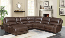 Load image into Gallery viewer, Mackenzie Motion Collection - Chestnut - Mackenzie 6-piece Motion Sectional Chestnut