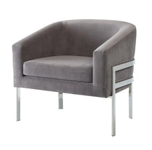 Load image into Gallery viewer, Accents : Chairs - Grey - Barrel Back Accent Chair With Sloped Arm Grey