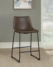 Load image into Gallery viewer, Two-tone Brown - Armless Counter Height Stools Two-tone Brown And Black (Set of 2)