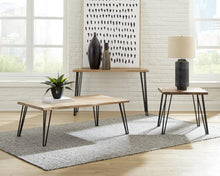 Load image into Gallery viewer, Gano End Table With Hairpin Leg Natural And Matte Black
