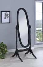 Load image into Gallery viewer, Oval Cheval Mirror Black
